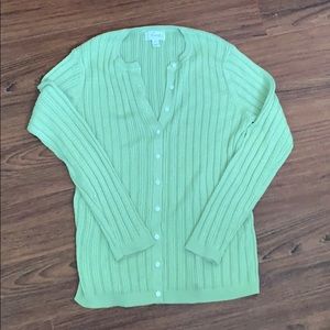 Foxcroft Green Cardigan Size M